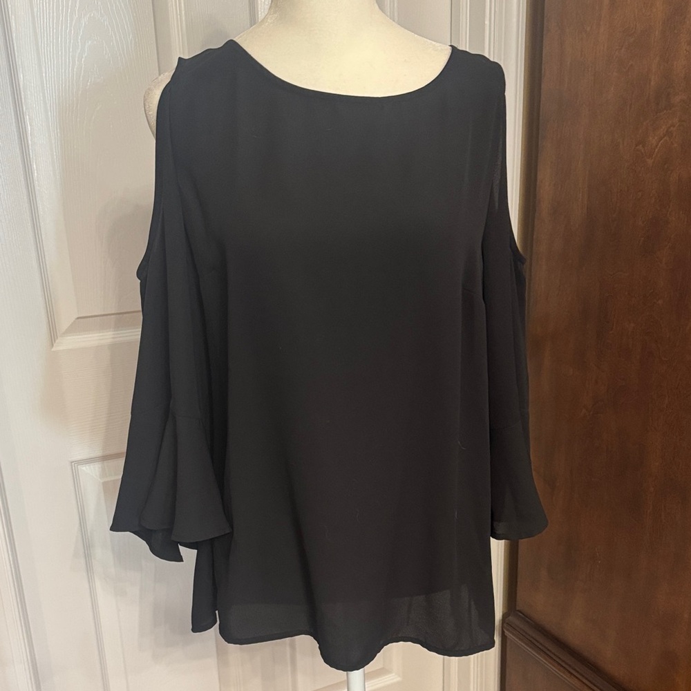 Mossimo Supply Co. Black Cold Shoulder Blouse